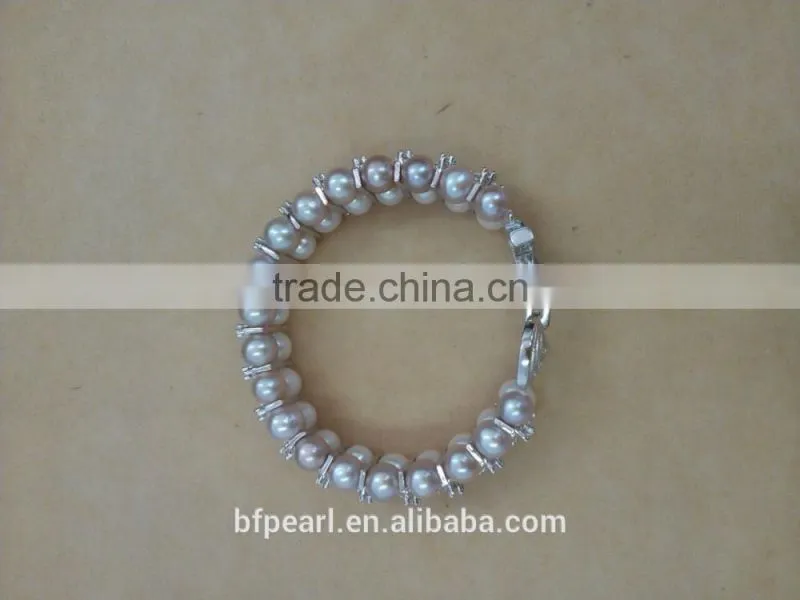 2 Rows 6.5-8mm Round Freshwater Pearl Jewelry Sets