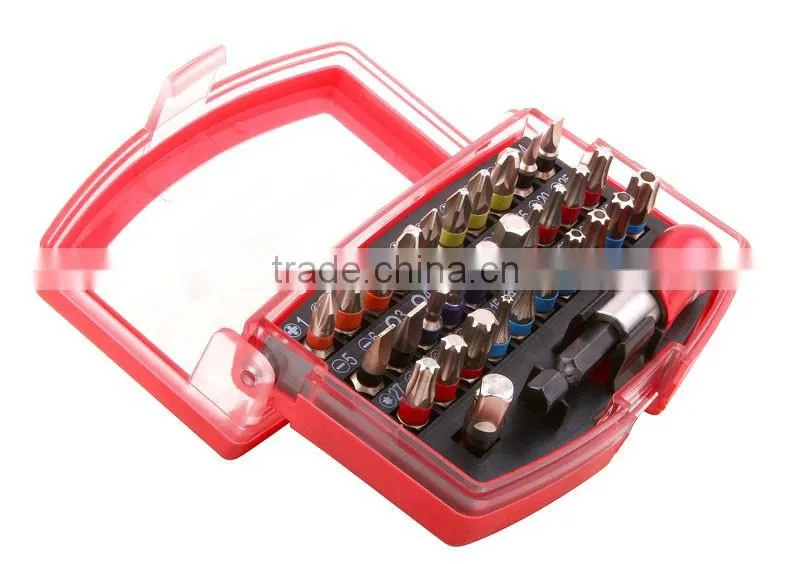 32pcs Ratchet Screwdriver Bit torx phillips hex slotted Holder and Quick Release Magnetic Bits set