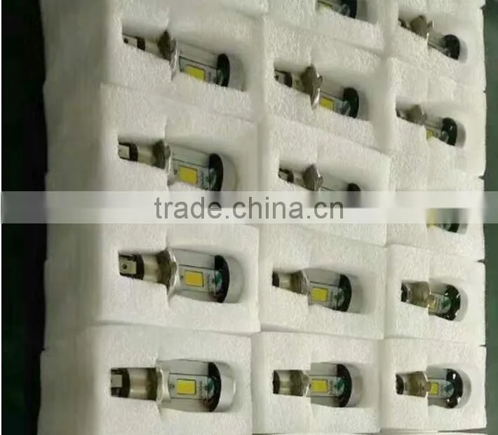 Motorcycle LED light bulbs and light and clear Three jaw H4 headlamps