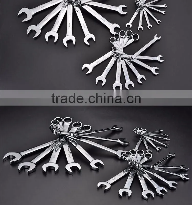 540221Cr-v combination spanner different types of spanner /heads mirror polishing spanners