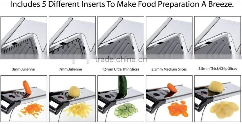 2017 The New Kitchen Stainless Steel V Blade Mandoline Slicer