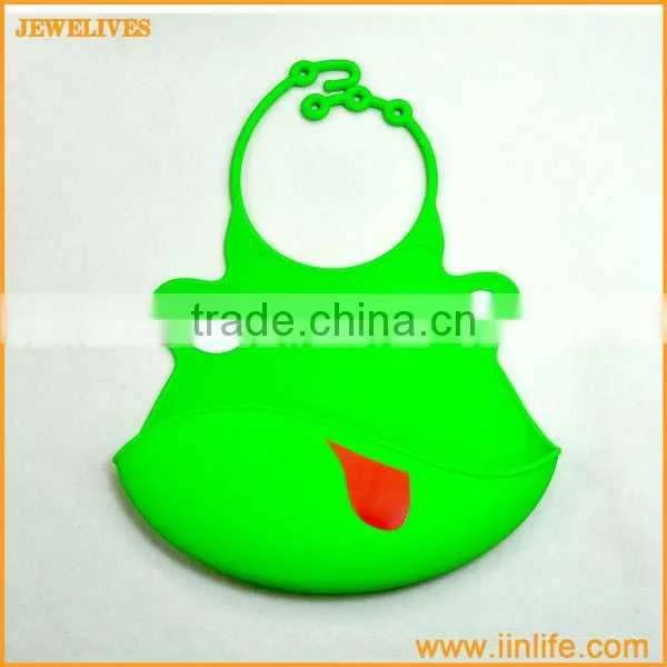 2013 Silicone Frog Baby Bib with crumb catcher