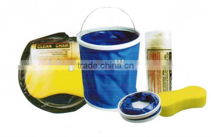 4 pcs Car Cleaning Kit With Flodable Bucket