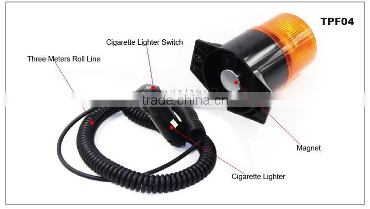 Amber flashing safety lights led emergency beacon lamp 10-30v ip65