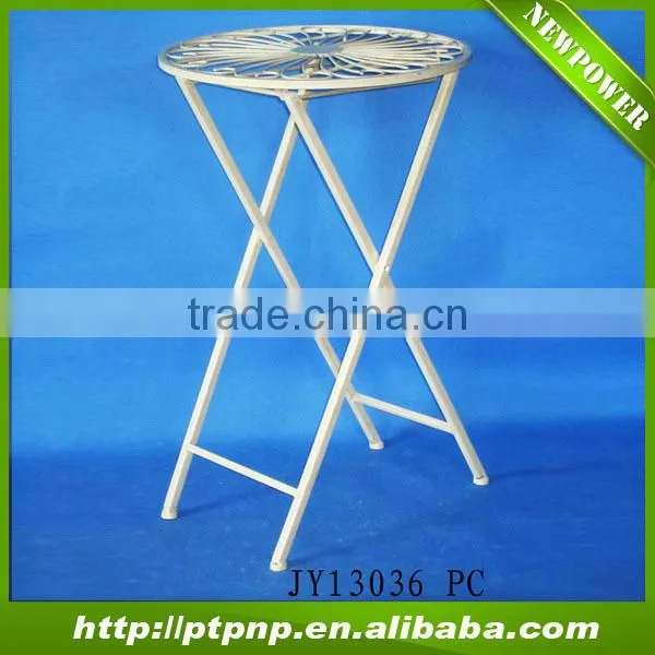 Home and Garden metal white flower stand