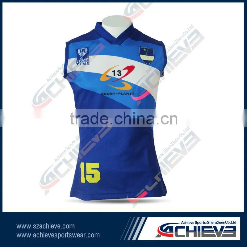 2015 sublimation team rugby sets for men printing rugby shorts Custom polyester rugby uniform