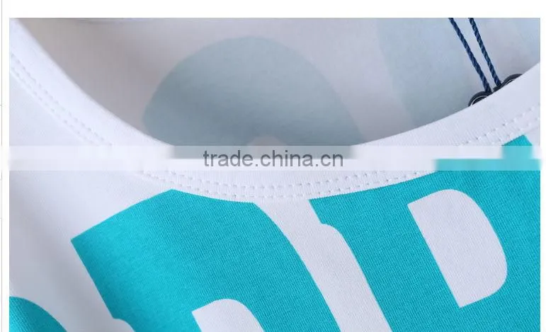 Girl kids fashion printed cotton T shirt