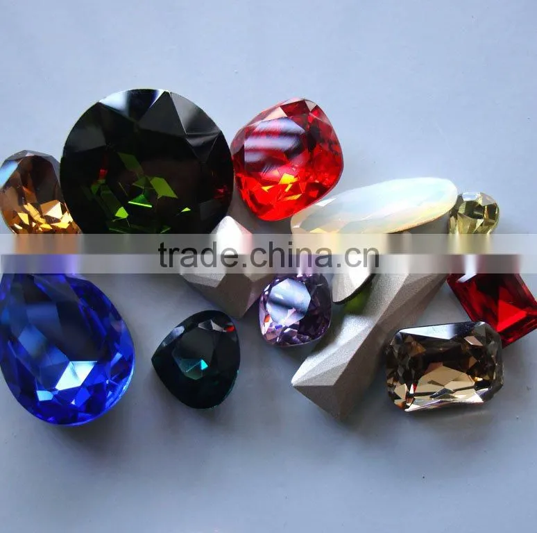 stylish crystal beads shiny rhinestone pointed back stone