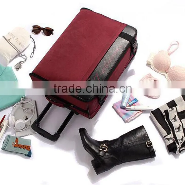 150307h Cheap suit case Foldable Trolly case closeout