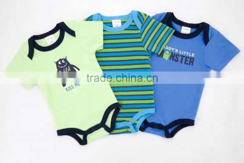 2017 Factory Cheap High Quality Baby Clothes Newborn Infant O-neck Short Sleeve Colorful Baby Snap Crotch Bodysuit