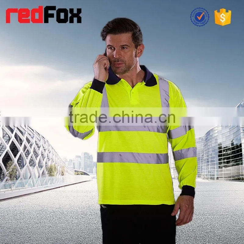 high visibility safety button workwear shirt