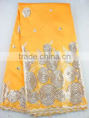 2017 Hot Selling African Raw Silk George Fabric India George Wrappers