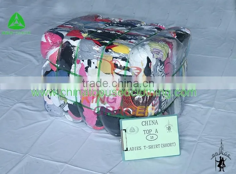 2016 Hotsale china cheap second hand t shirts with good quality