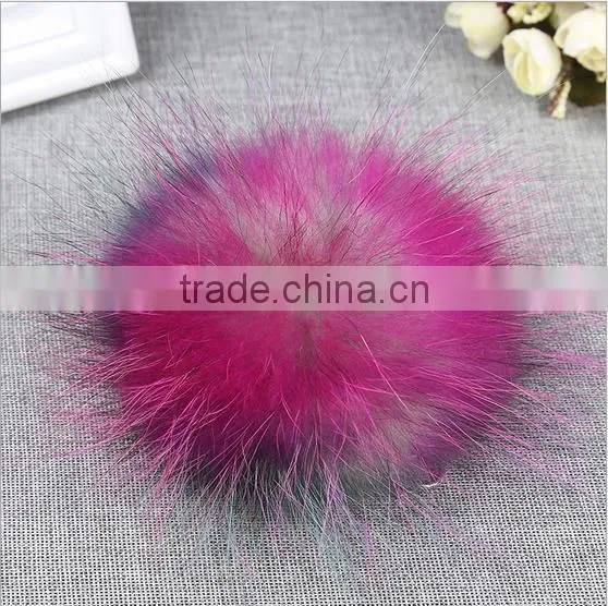 factory supply 100% Real Raccoon Fur Pompoms luxurious fur balls Genuine Fur Pom Pom for Bag Hats Cap Scarf Gloves Attached the