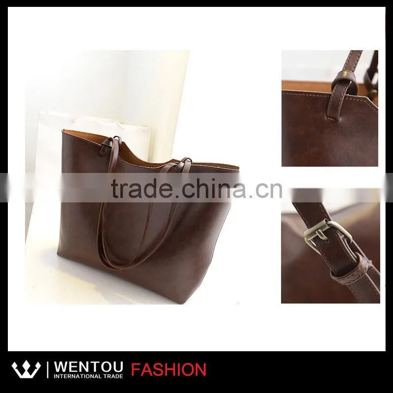 Fashionable Preppy Women PU Shoulder Bag