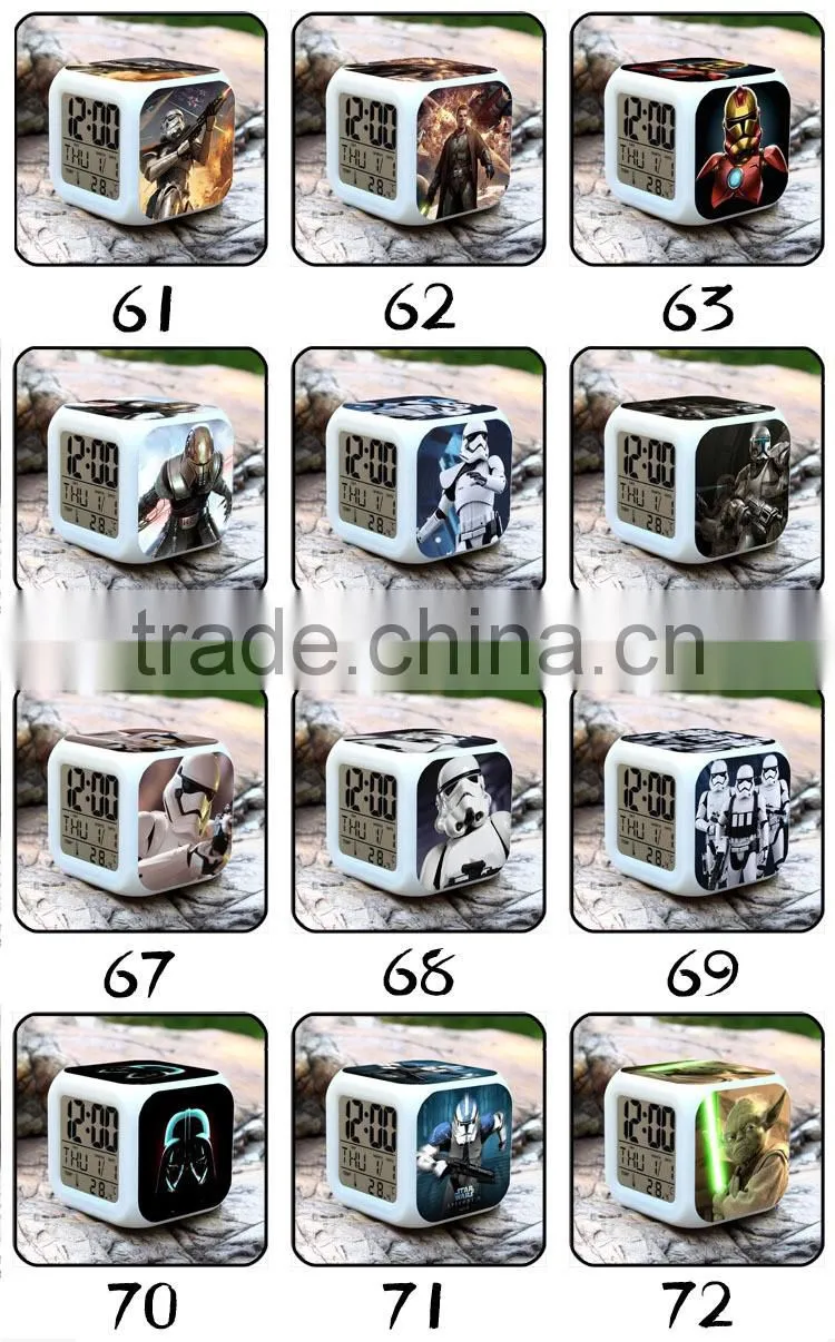 Hot Movie Zootopia LED Alarm Clock, Wide Hopps Digital Alarm Clock, Zootopia Cartoon Clock for Kids