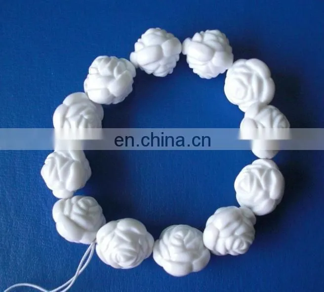 tarina rose and heart handmade acrylic plastic beads bracelet CTL0523