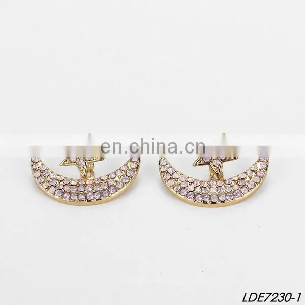Tiny hook stone Earrings