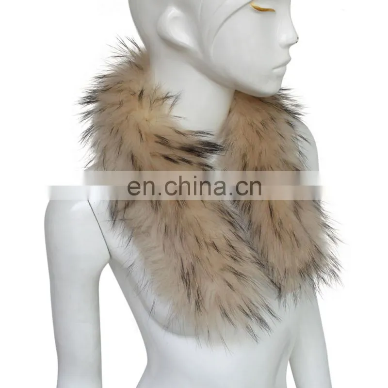 Ladies Genuine Raccoon Denim Jacket Fur Collar for Women