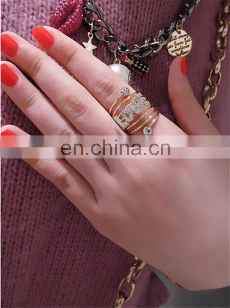 Women Stainless Steel Wholesale american diamond jewellery Gold Filled Rings with Luxury Jewelry
