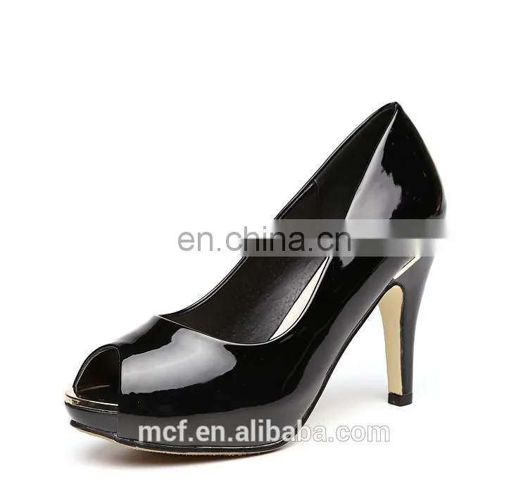 MCH-2399 Stylish European style sexy pretty girl fish head shoes pointed toe waterproof women pink bling-bling high heel shoes