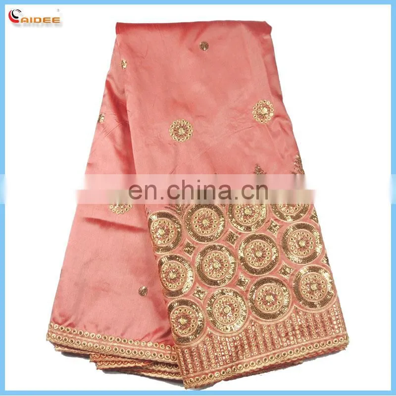 nicest yellow African george lace for garment new design for women dress B2015090844