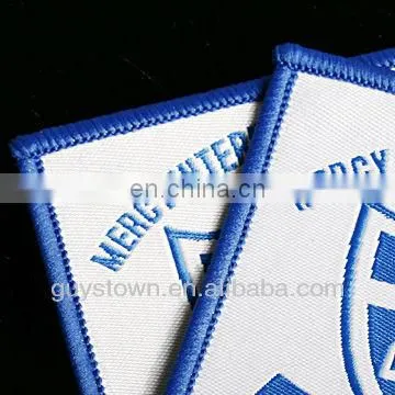 custom promotion woven label badge for garment accessories