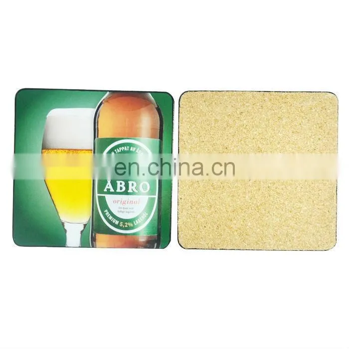round santa clause beer custom mdf cork coaster/ cardboard coaster