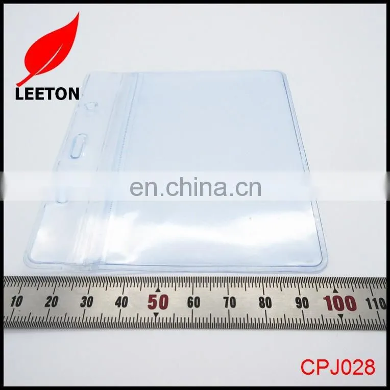 Factory supply clear plastic PVC working card badge holder