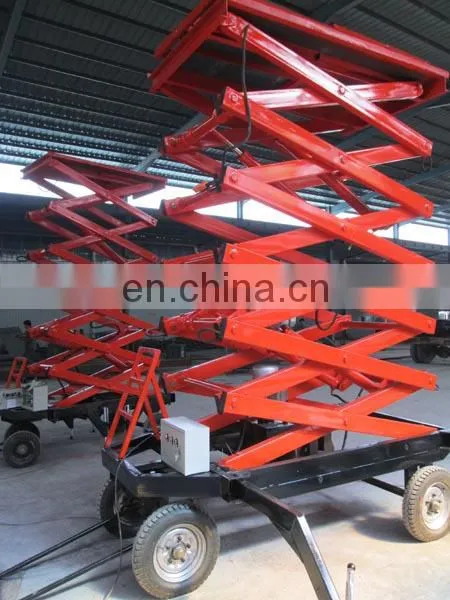 Stationary hydraulic selfpropelled 12m scissor lift platform