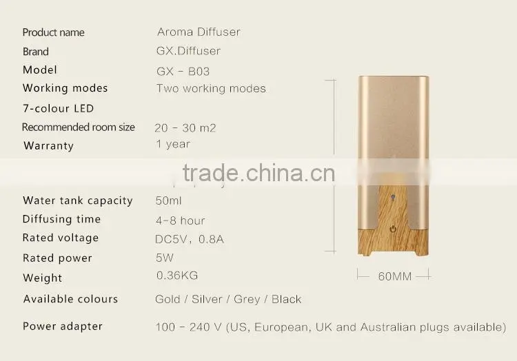GX Diffuser GX-B03 handy nebulizer/ aromatherapy diffuser/ incense burner