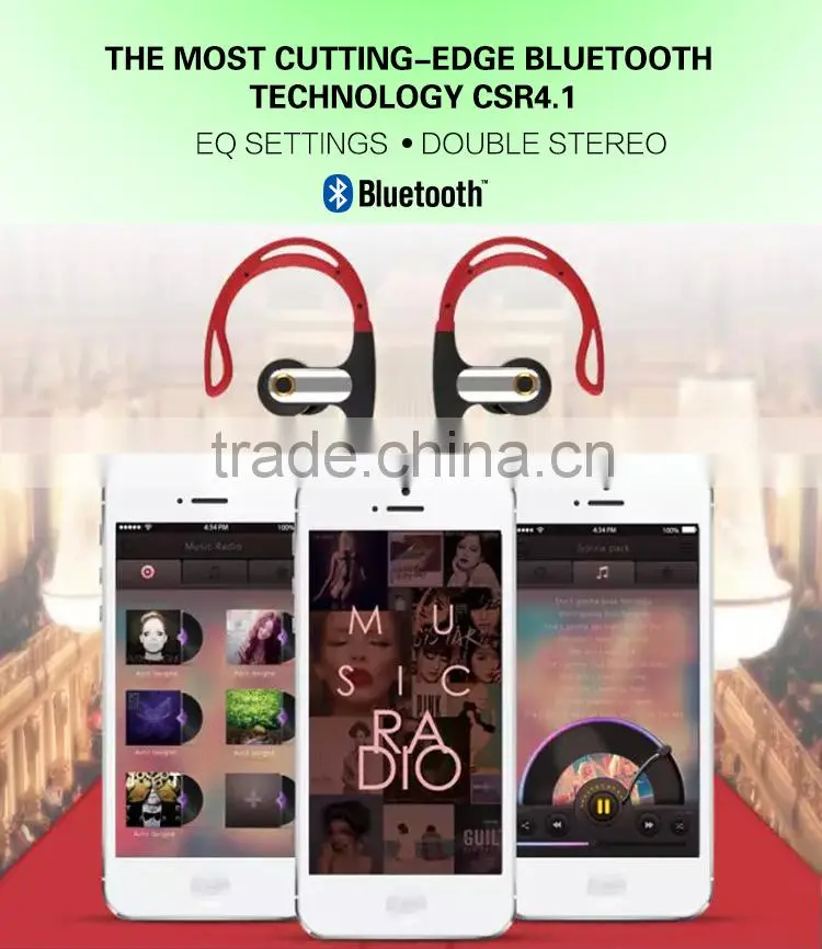 Wireless headphones bluetooth sport earphones 4.0 for iphone