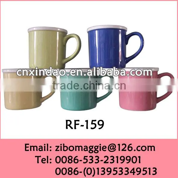 Hot Sale Beautiful Colored U Shape Ceramic Promotional Travel Mug Customized