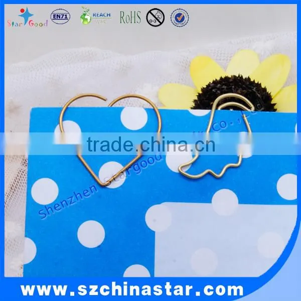 Metal stationery clip free design variety shape clip