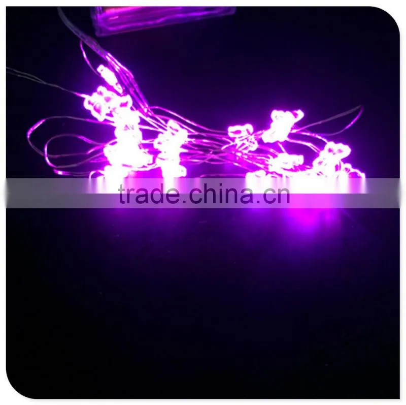 purple color small butteryfly copper wire battery operated led lights