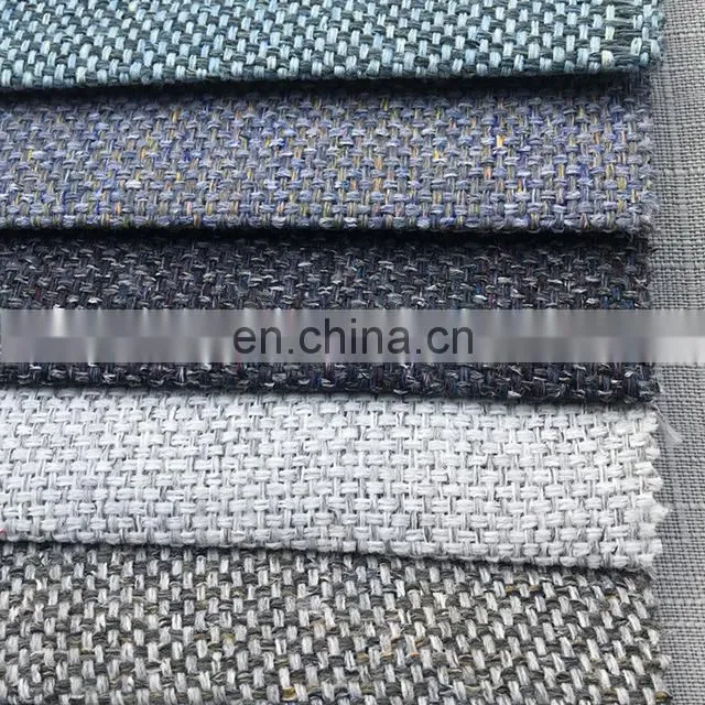 New coarse linen yarn-dyed sofa fabric imitation cotton linen interwoven plain weave small fresh pillow cloth cushion cloth