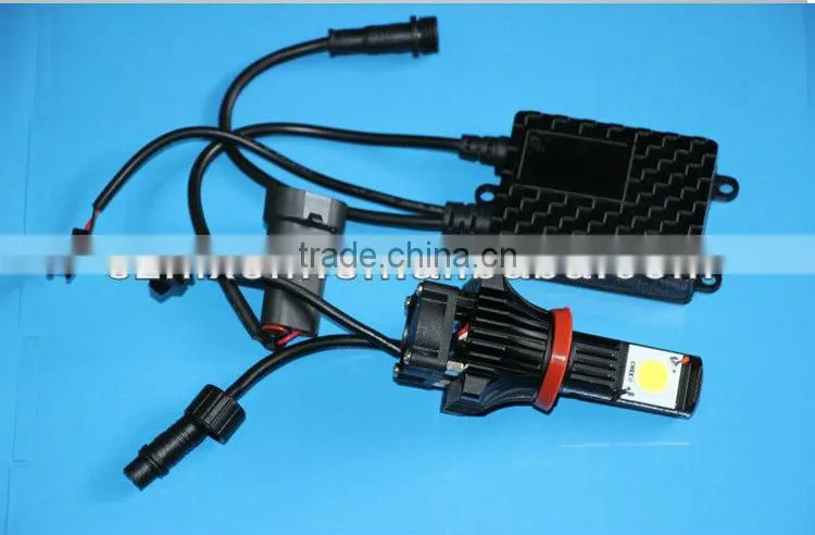 Higher power 12V/24V 50W car LED headlight, 2200 lumen
