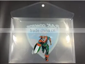 2016 new product cheap price pp plastic office doucument bag with snap button