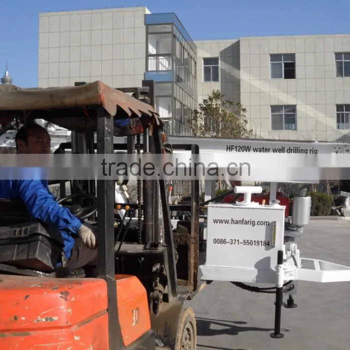 hot selling! high efficient, simple operation HF120W small water well drilling rig