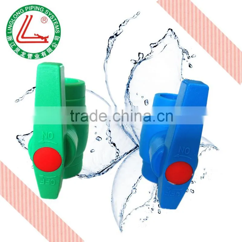 Import China Low Price Plastic Manual PPR 90 Degree Steel Core Ball Valve