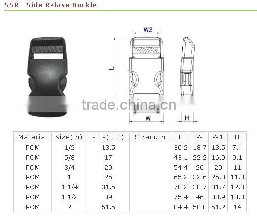 Wholesale side release belt plastic nylon strap buckle manufacturer