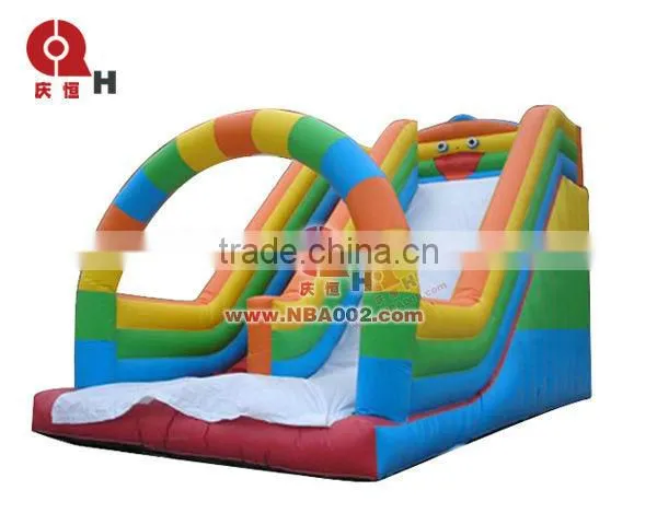 QHIS04 Children Rainbow Inflatable Slide With A Archway