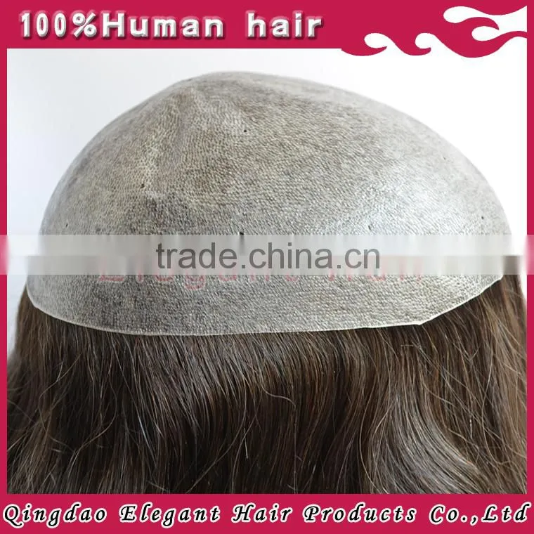 Hot selling natural color European Hair pu skin Women Human Hair Replacement System