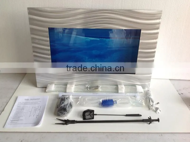 Hot-sale customize Wall aquarium stainless steel frame wall hanging fish tank