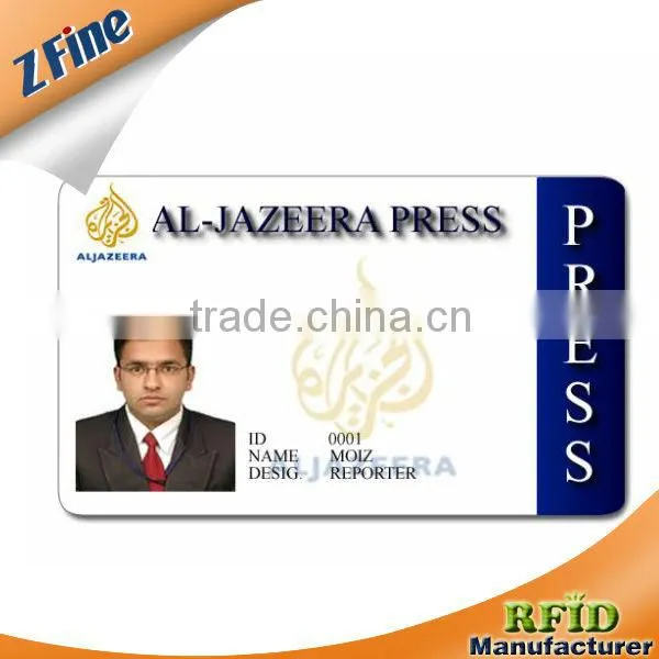 QR Printed RFID Cards with Standard or Non-standard Size 0.84mm Thickness