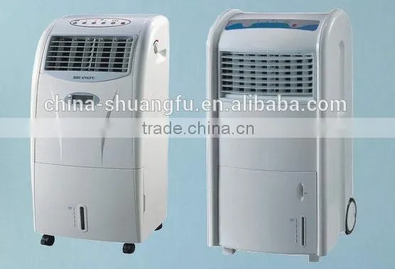 Humidity control room portable evaporative electric fan with ice