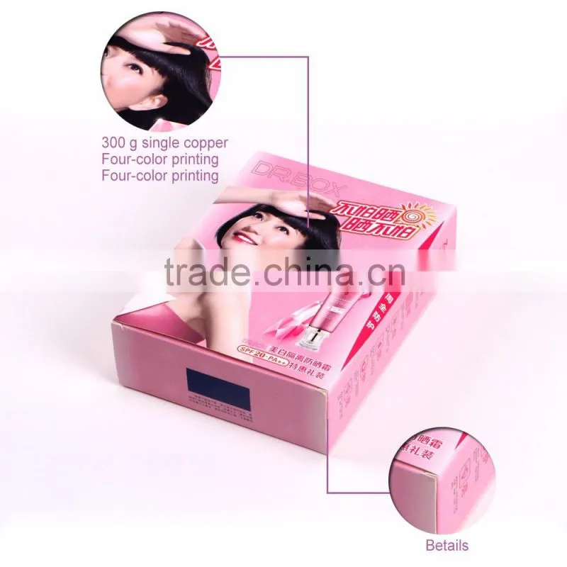 Four color printing high quality cosmetic packaging wholesale