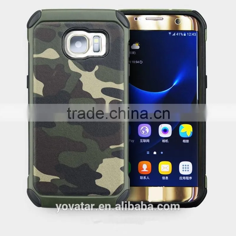 Camouflage Anti-Shock Mobile Phone Cover Armor PC-TPU Combo Phone Case For Samsung S7 S7Edge