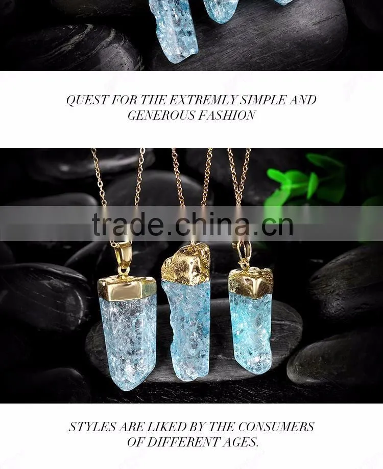 Popular Blue lucky stone necklaces wholesale