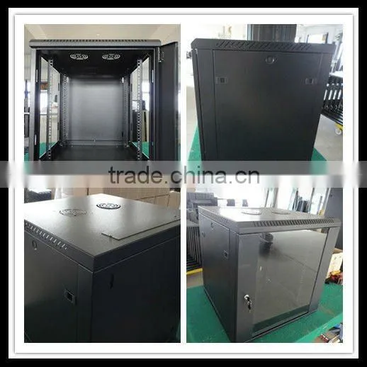 19" Black Single Wall Mount Rack for Network Cables